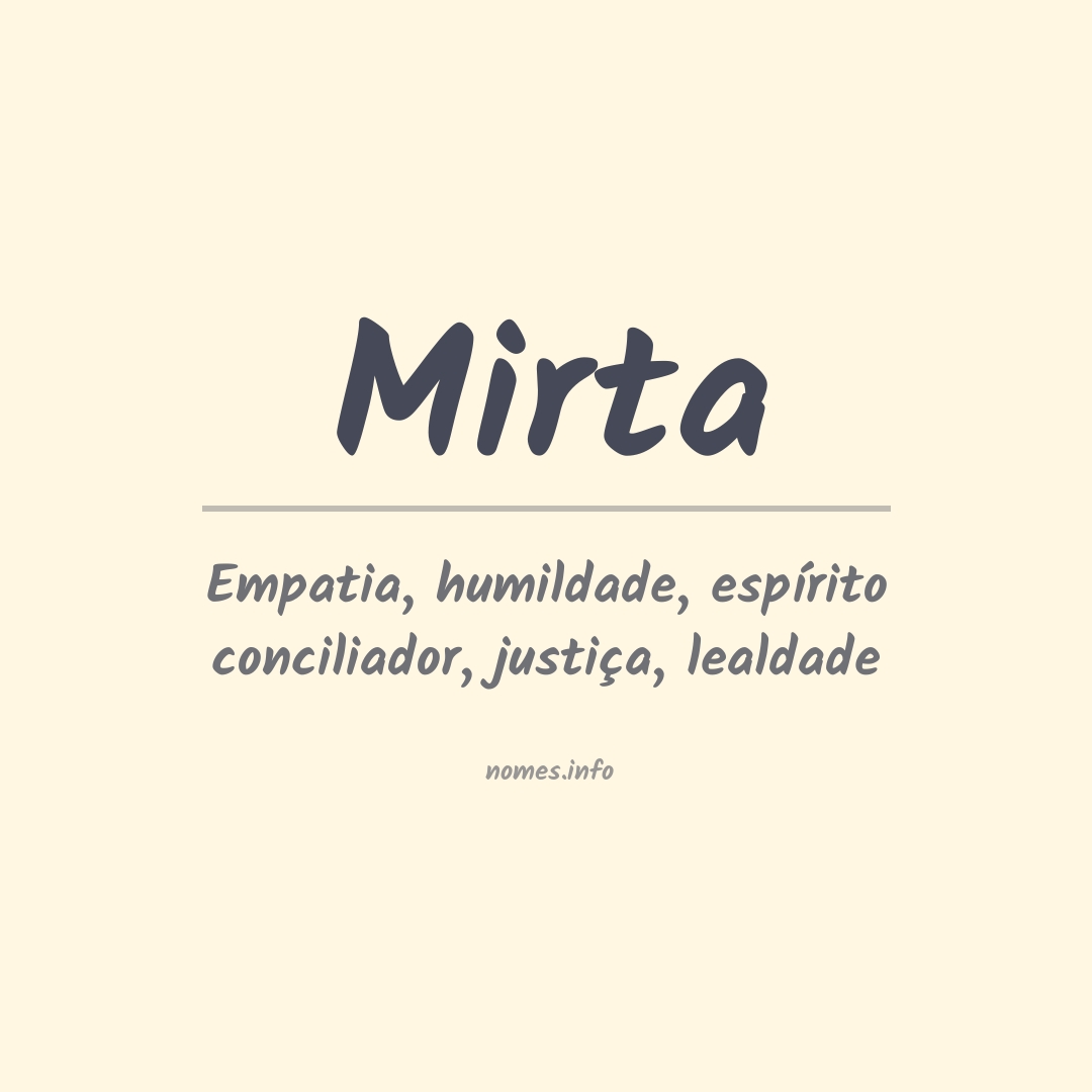 Significado do nome Mirta