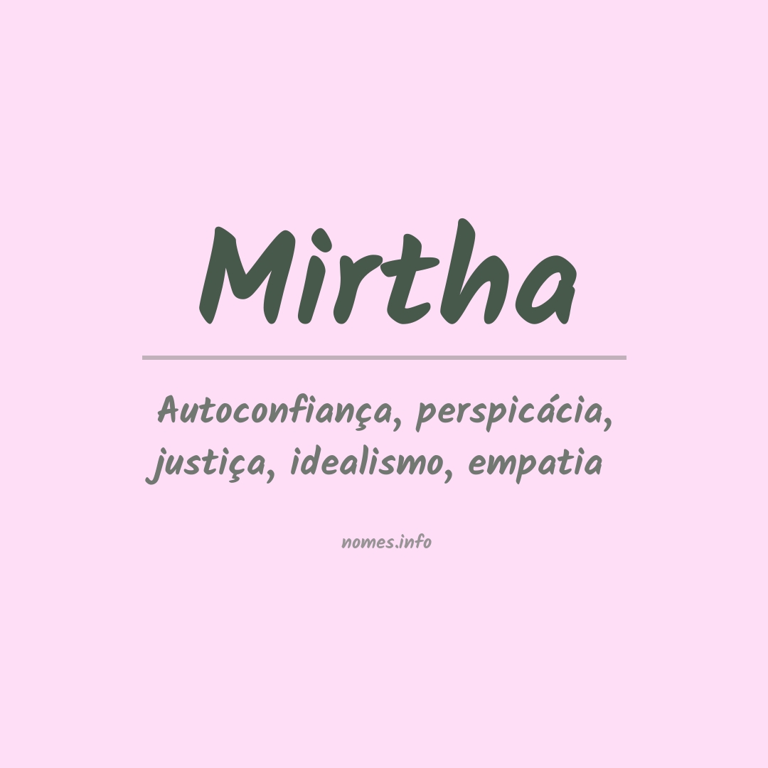 Significado do nome Mirtha