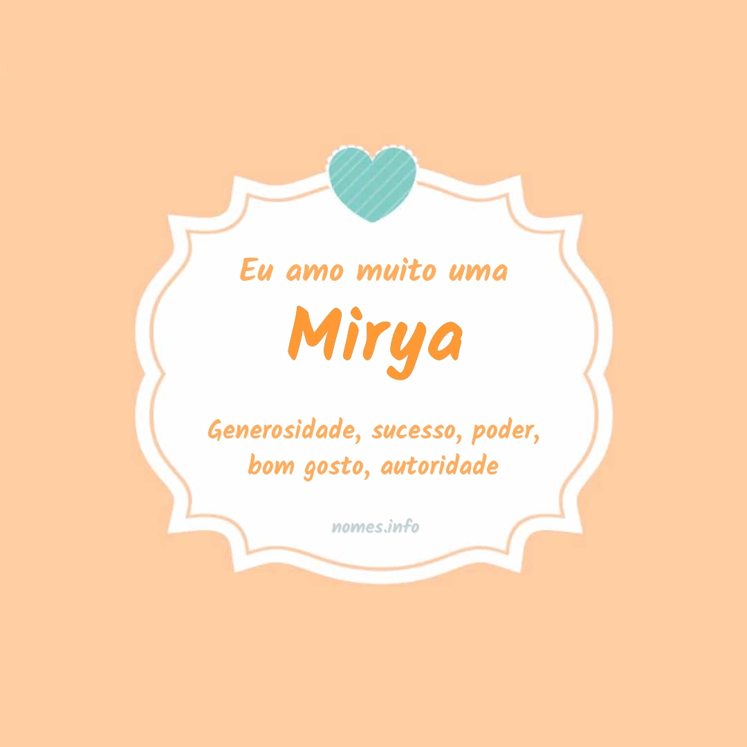 Eu amo muito Mirya
