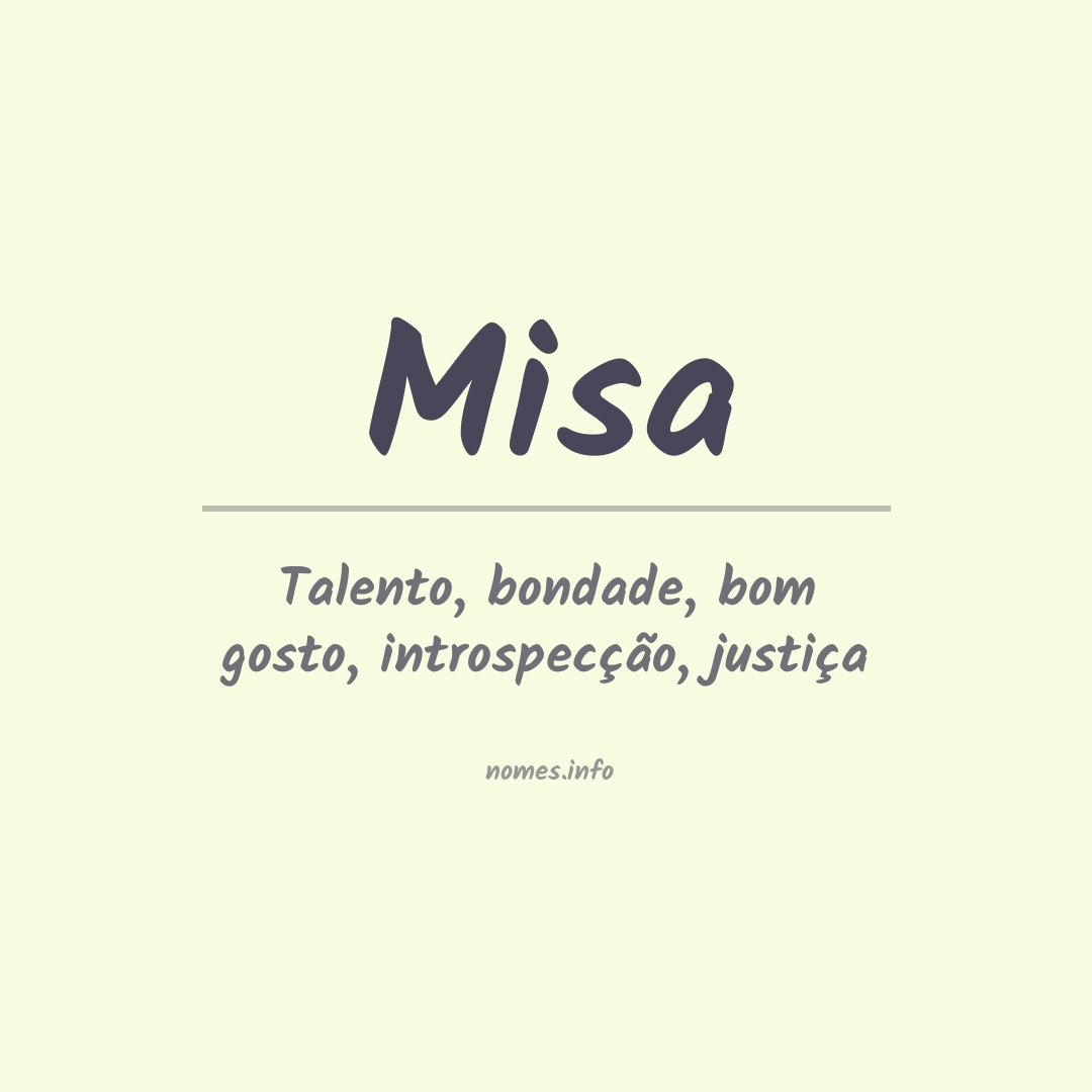 Significado do nome Misa