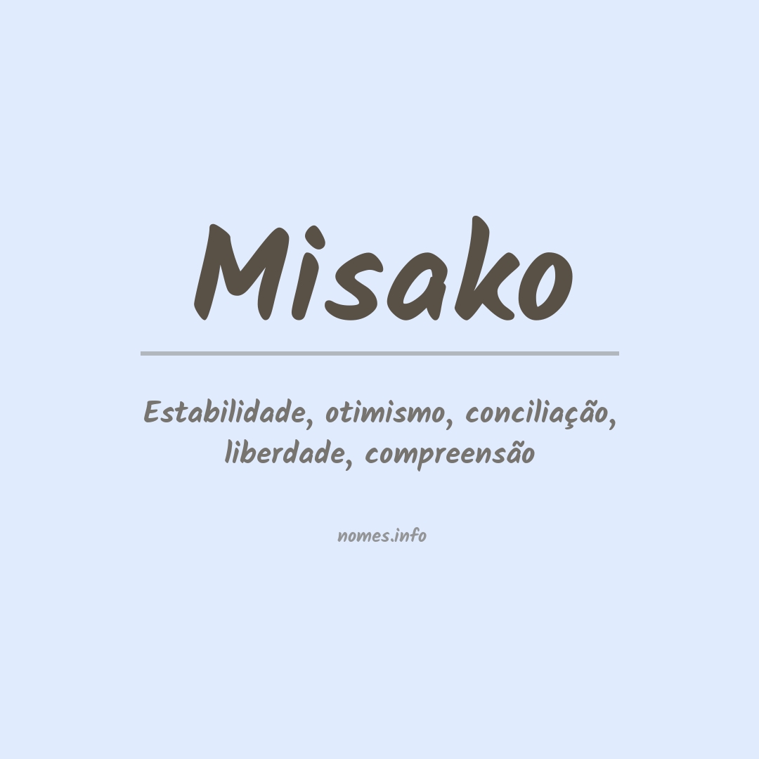Significado do nome Misako