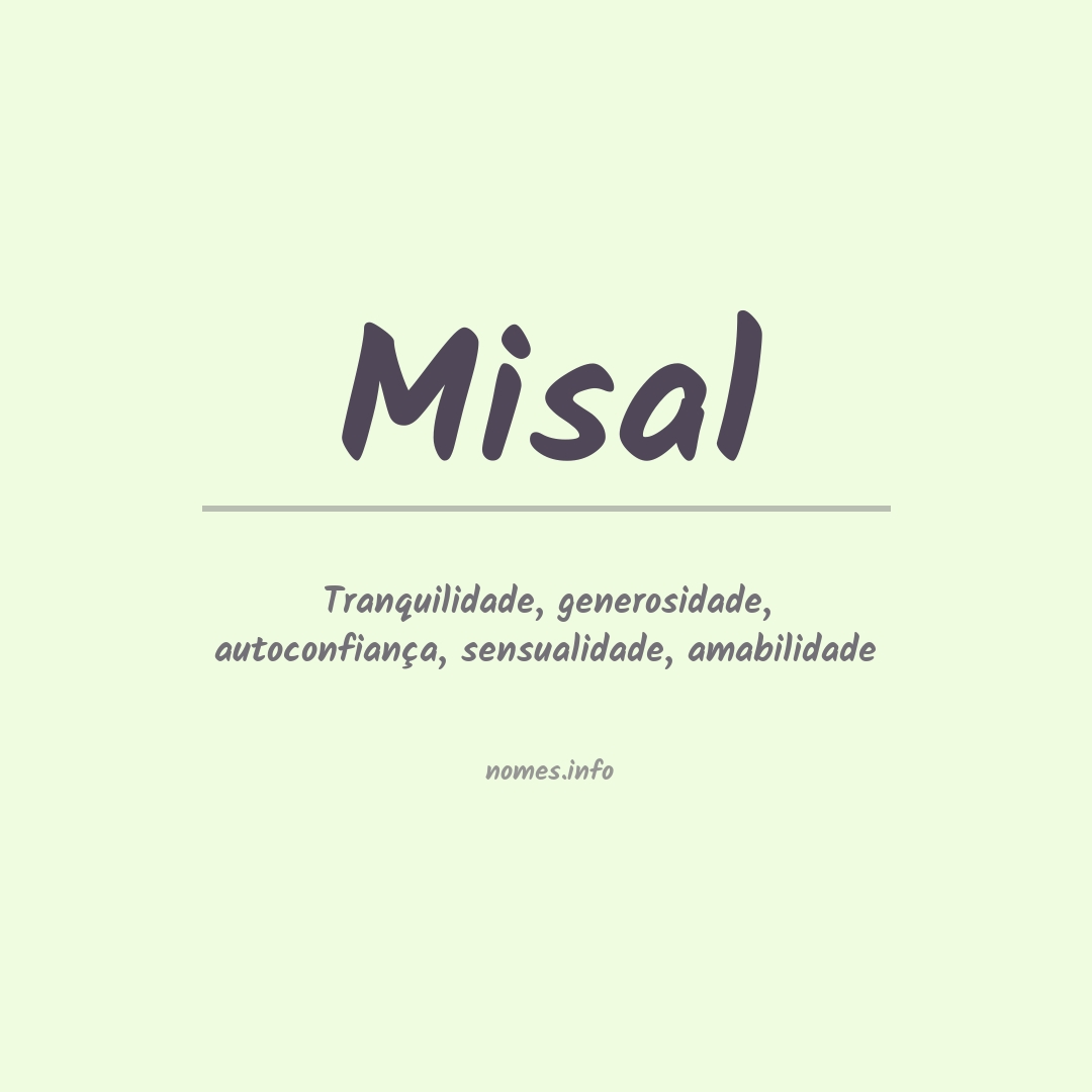 Significado do nome Misal