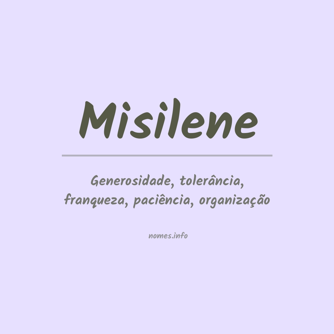 Significado do nome Misilene