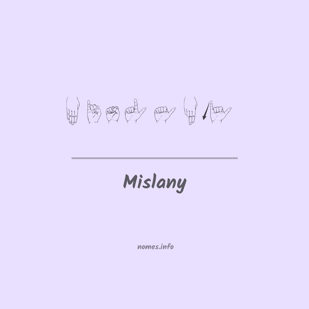 Mislany em Libras