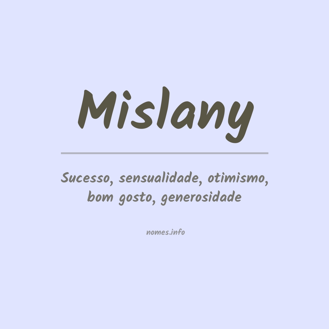 Significado do nome Mislany