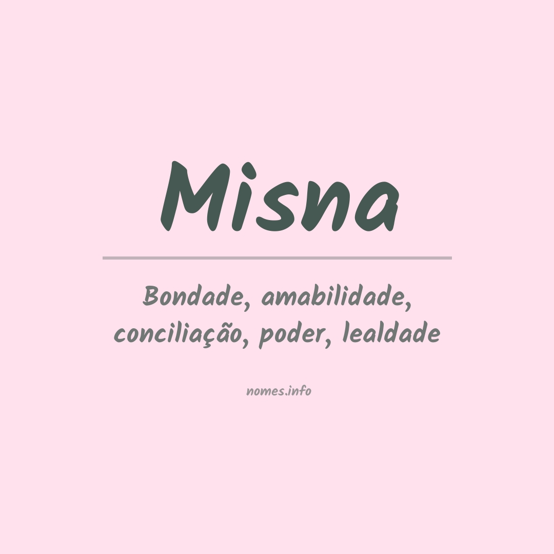 Significado do nome Misna