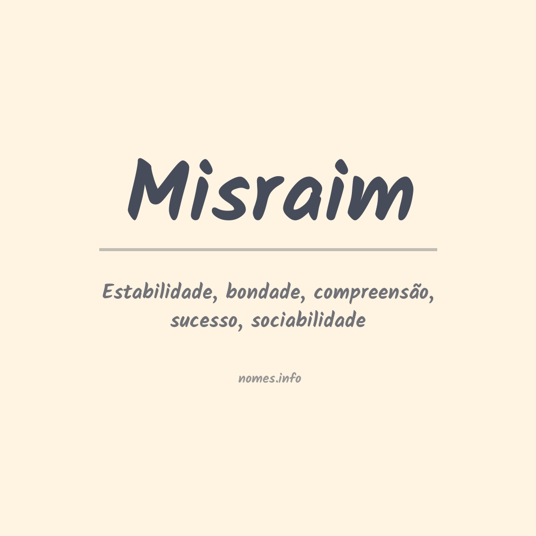 Significado do nome Misraim