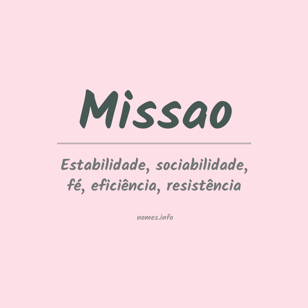 Significado do nome Missao