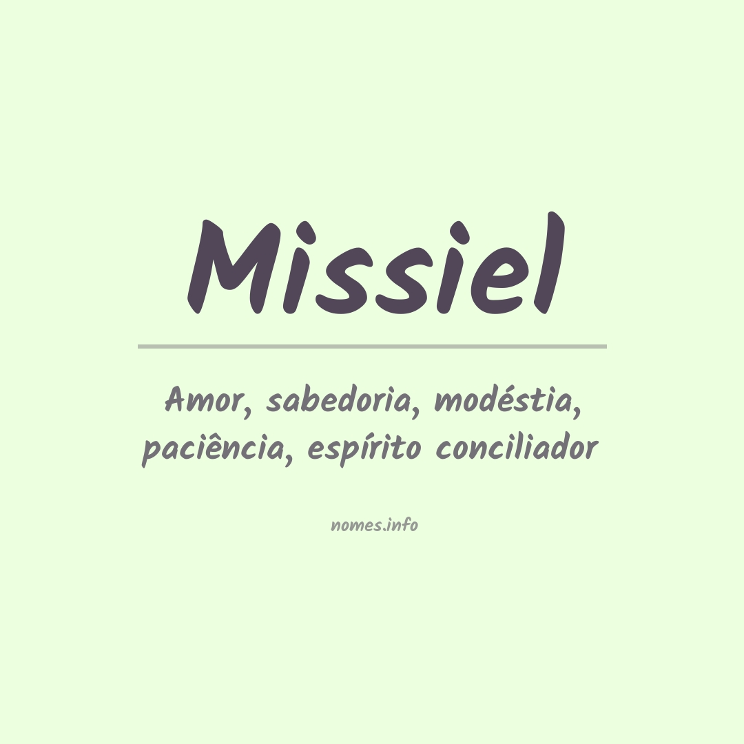 Significado do nome Missiel