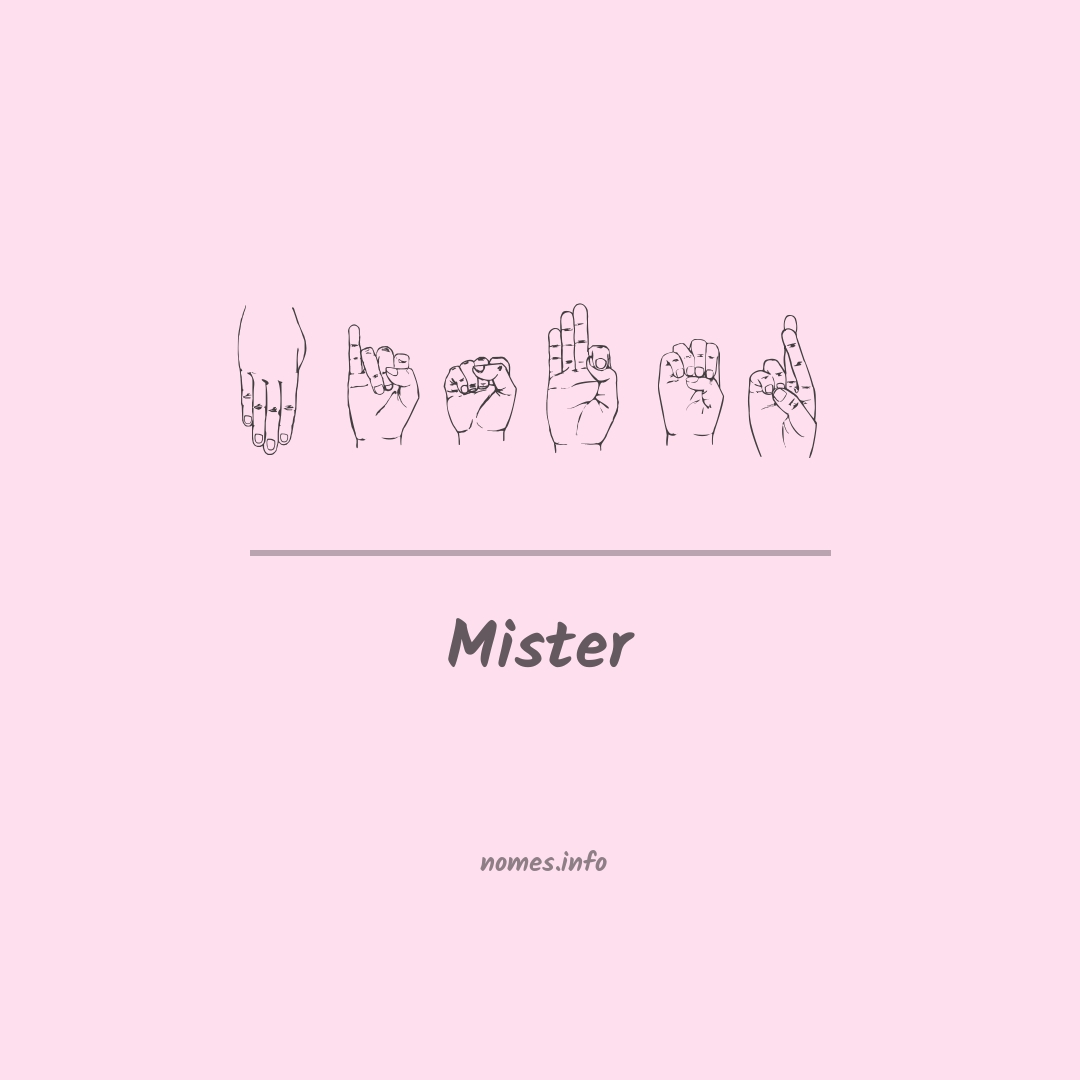 Mister em Libras