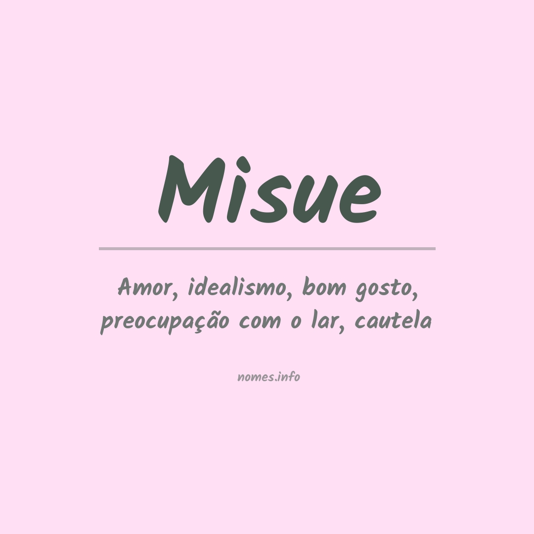 Significado do nome Misue