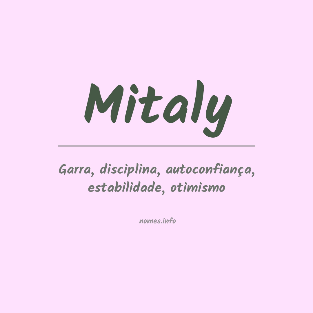 Significado do nome Mitaly