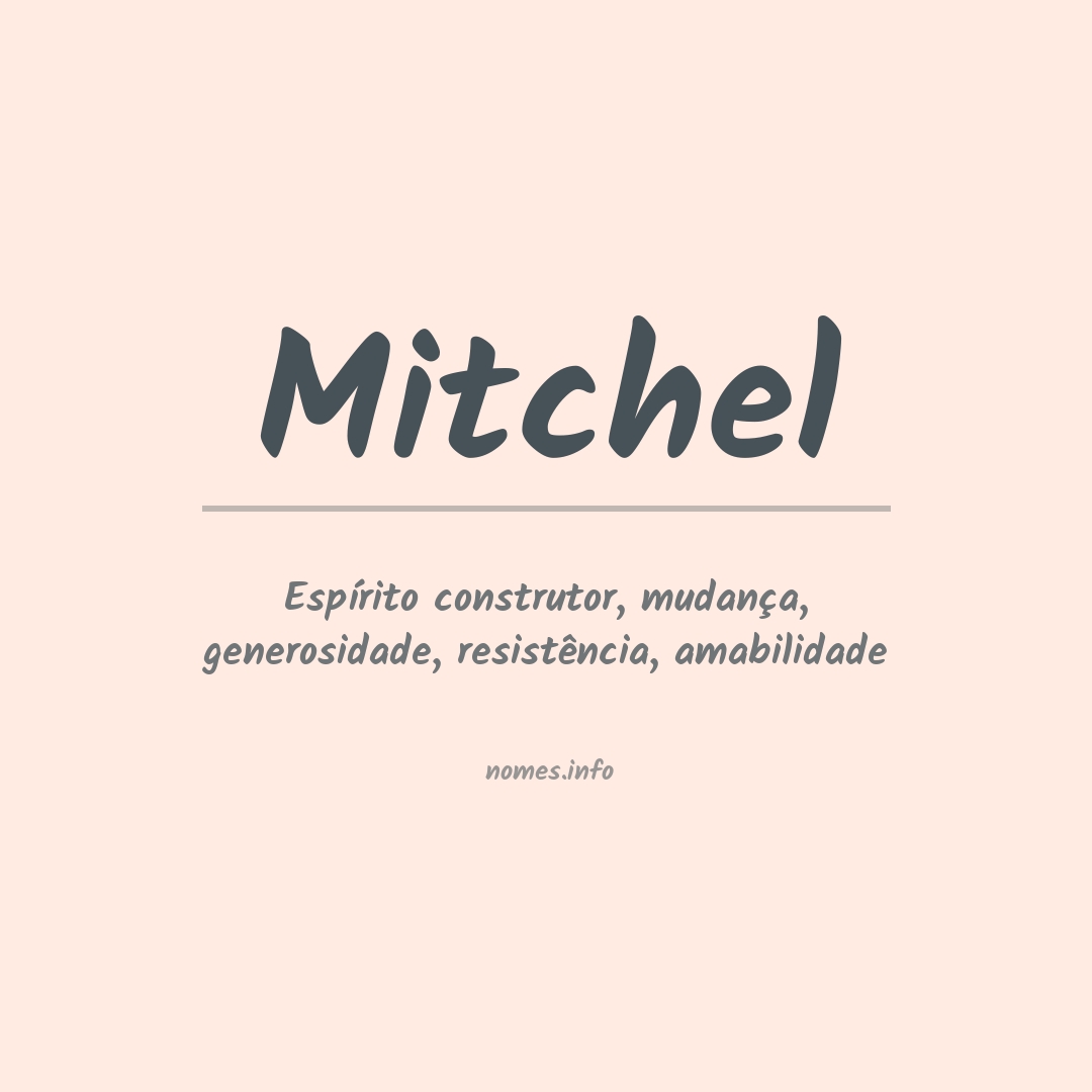 Significado do nome Mitchel