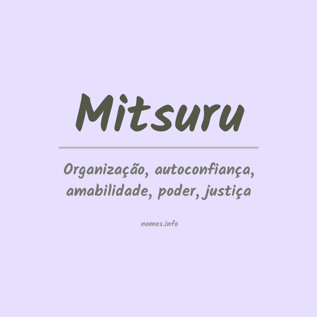 Significado do nome Mitsuru