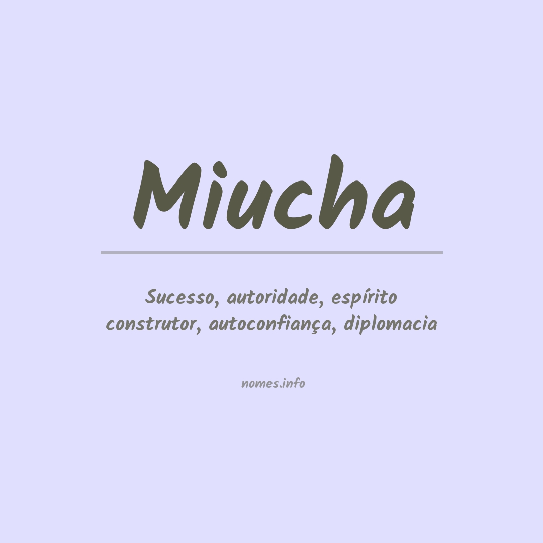 Significado do nome Miucha