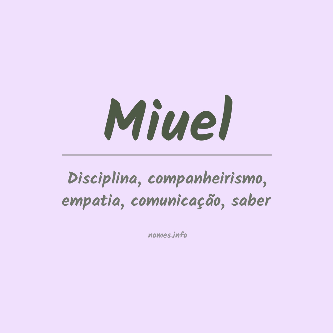 Significado do nome Miuel