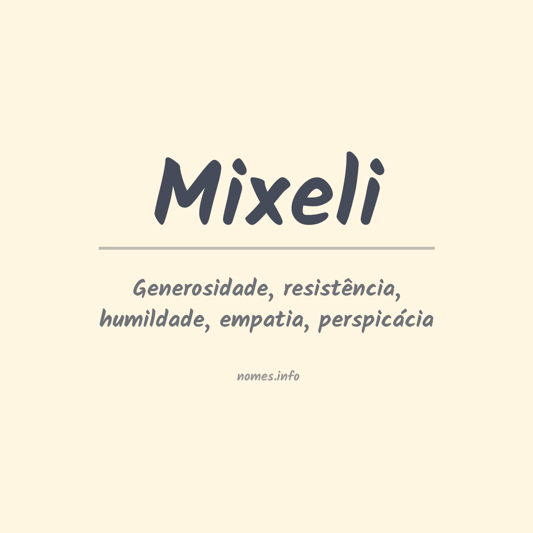 Significado do nome Mixeli