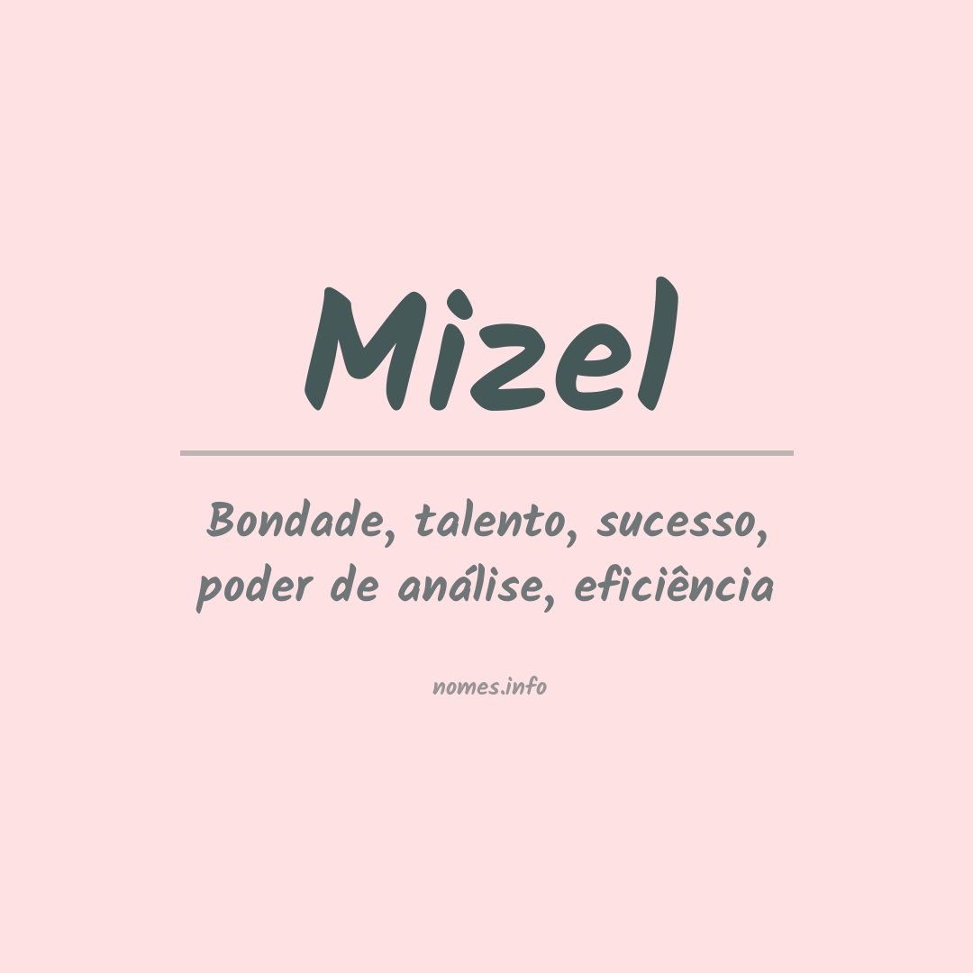 Significado do nome Mizel