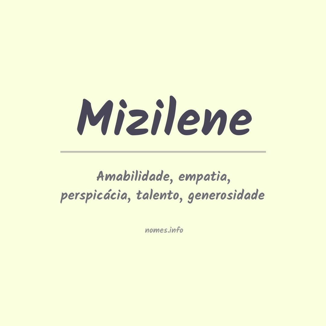 Significado do nome Mizilene