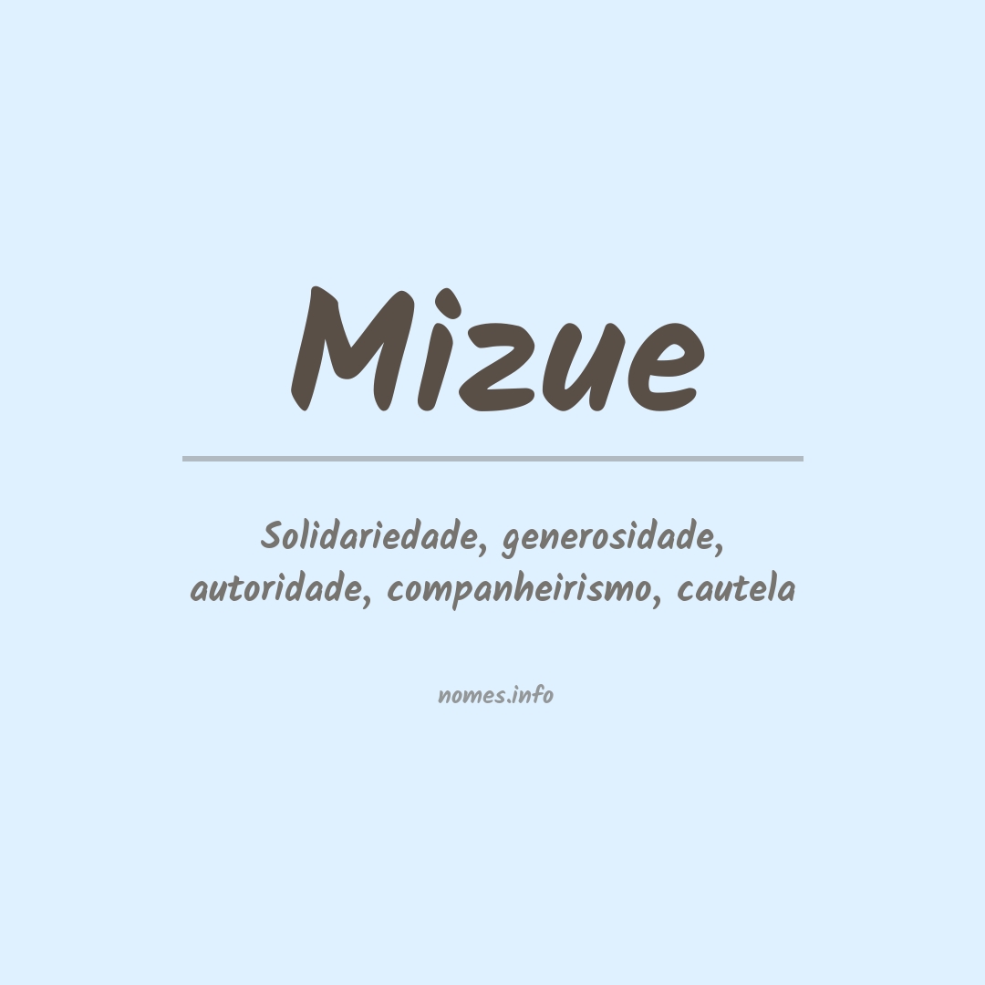 Significado do nome Mizue