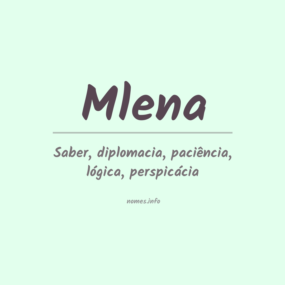 Significado do nome Mlena