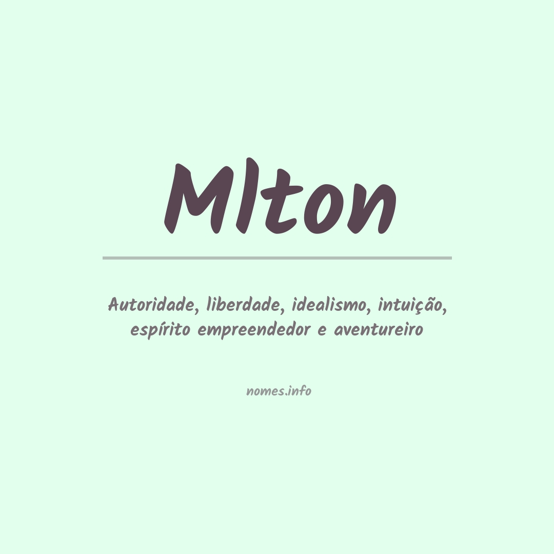 Significado do nome Mlton