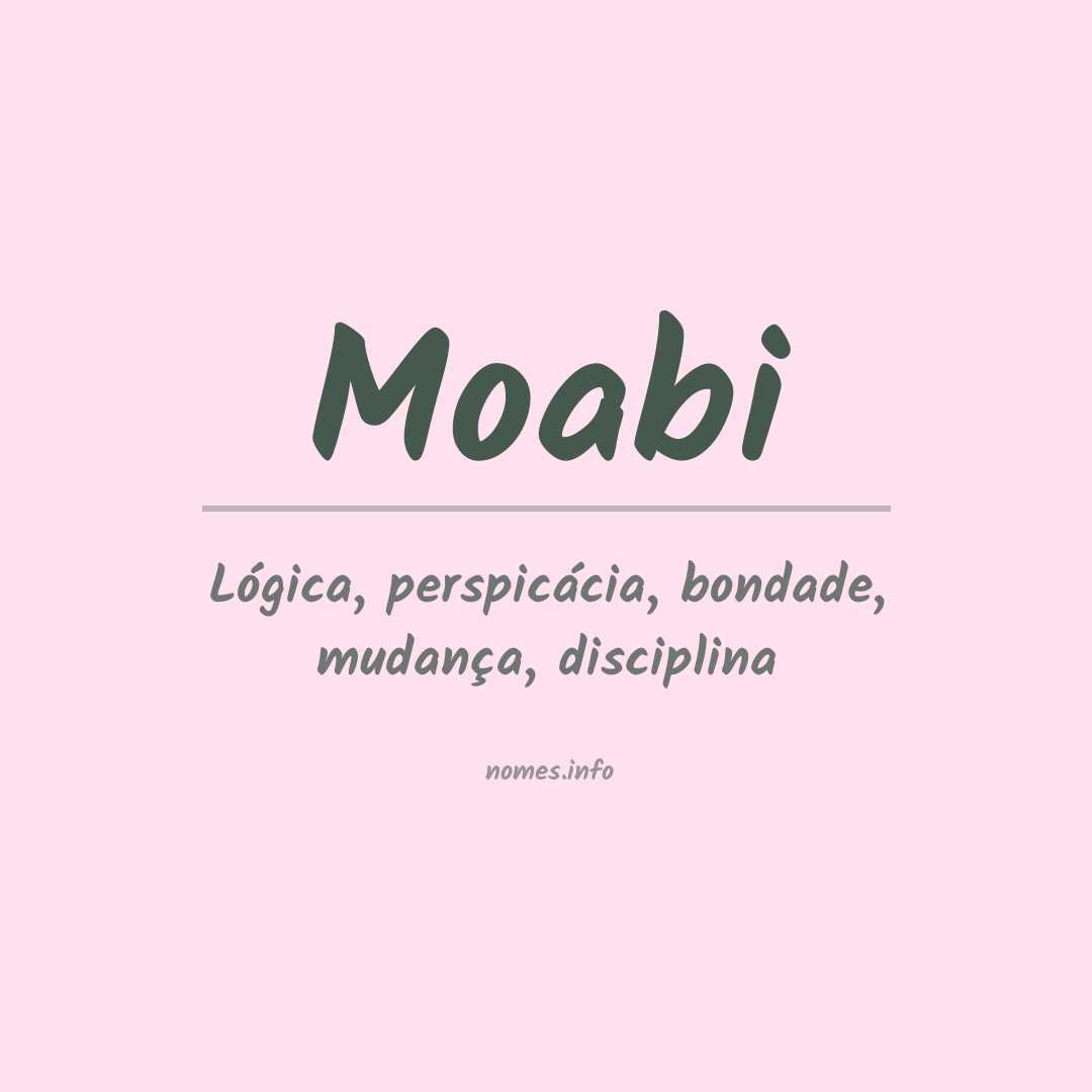 Significado do nome Moabi