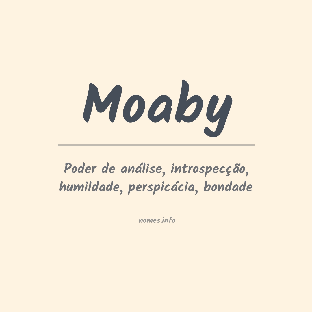 Significado do nome Moaby