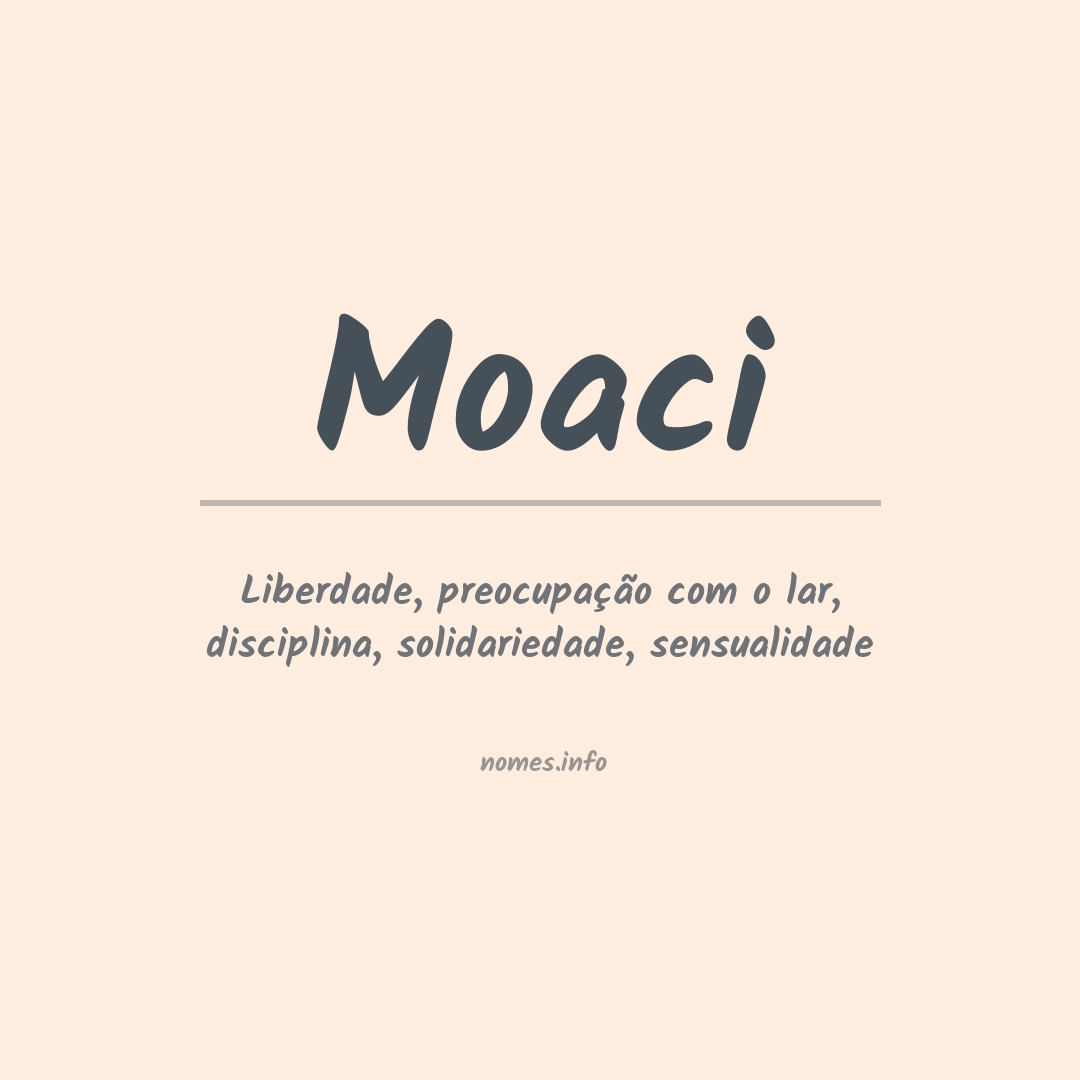 Significado do nome Moaci