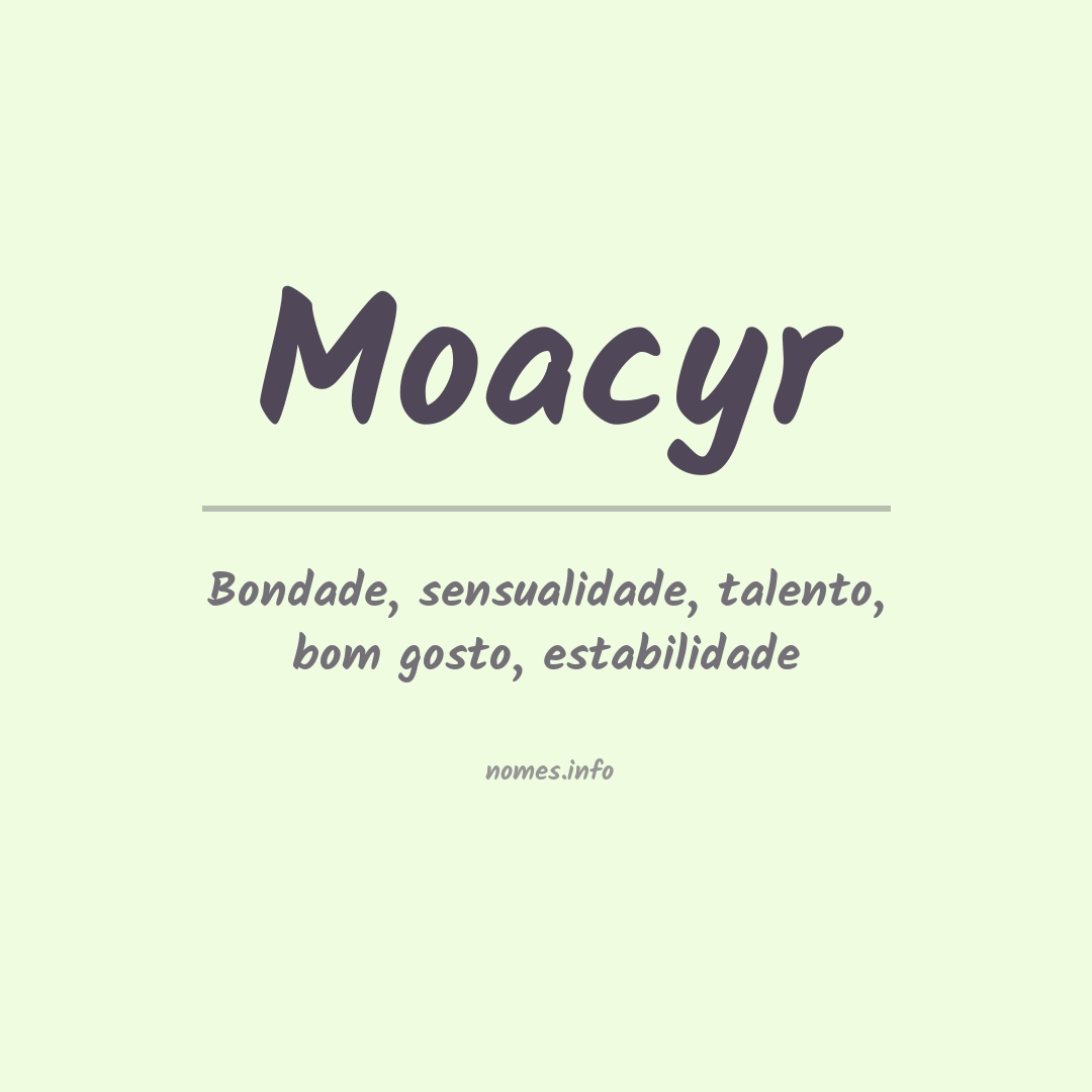 Significado do nome Moacyr