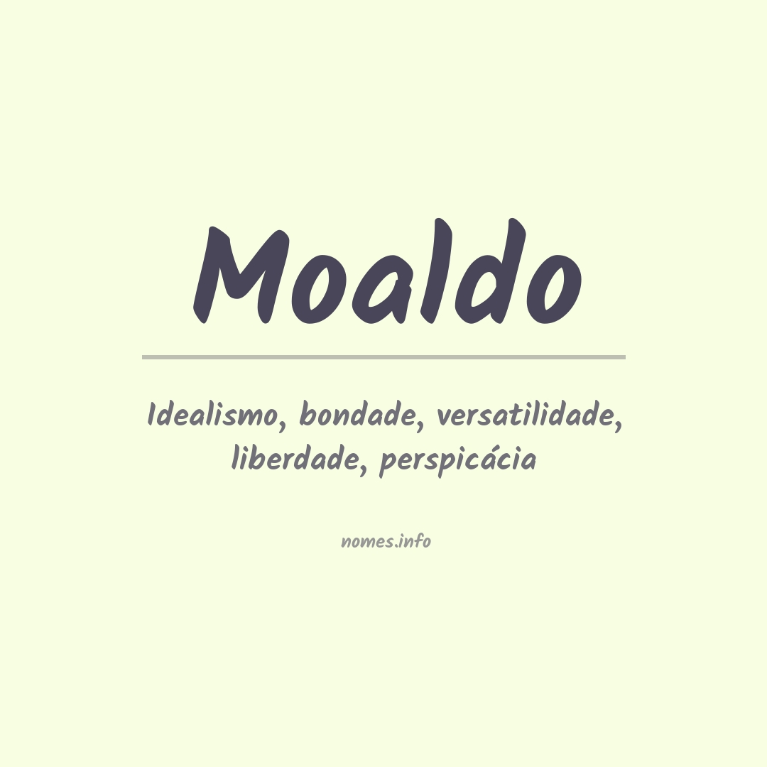 Significado do nome Moaldo