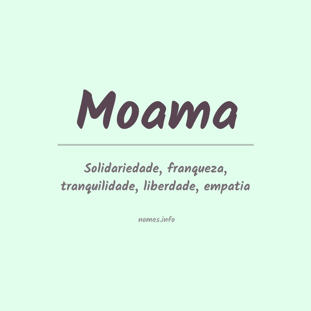 Significado do nome Moama