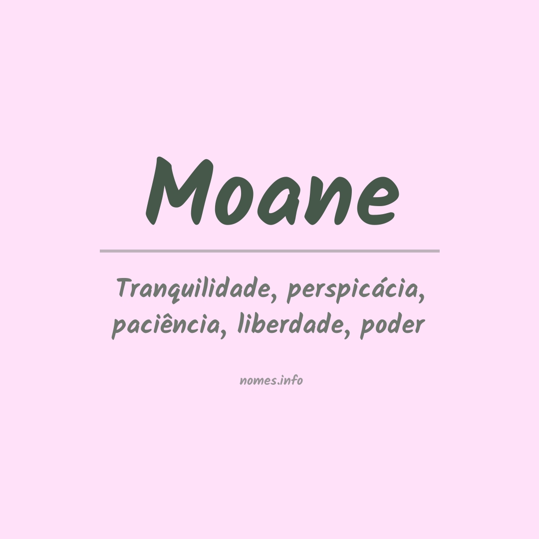 Significado do nome Moane