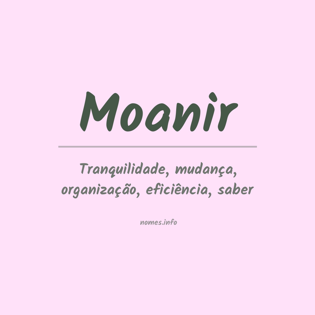 Significado do nome Moanir