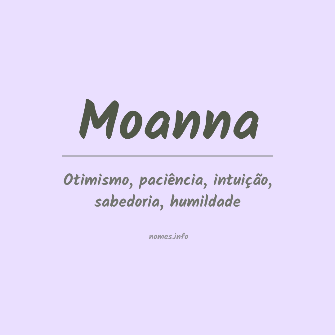 Significado do nome Moanna