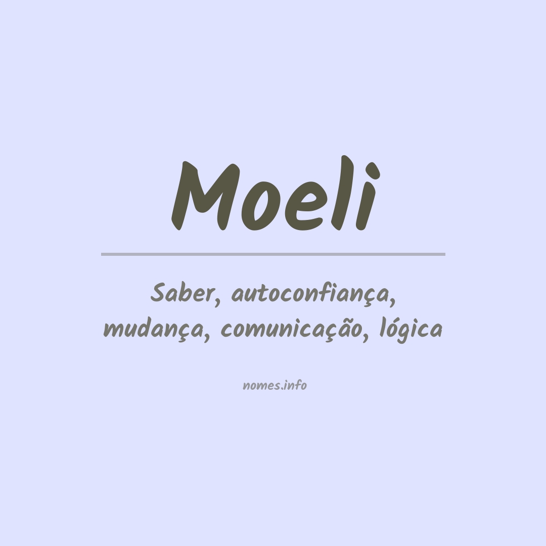 Significado do nome Moeli