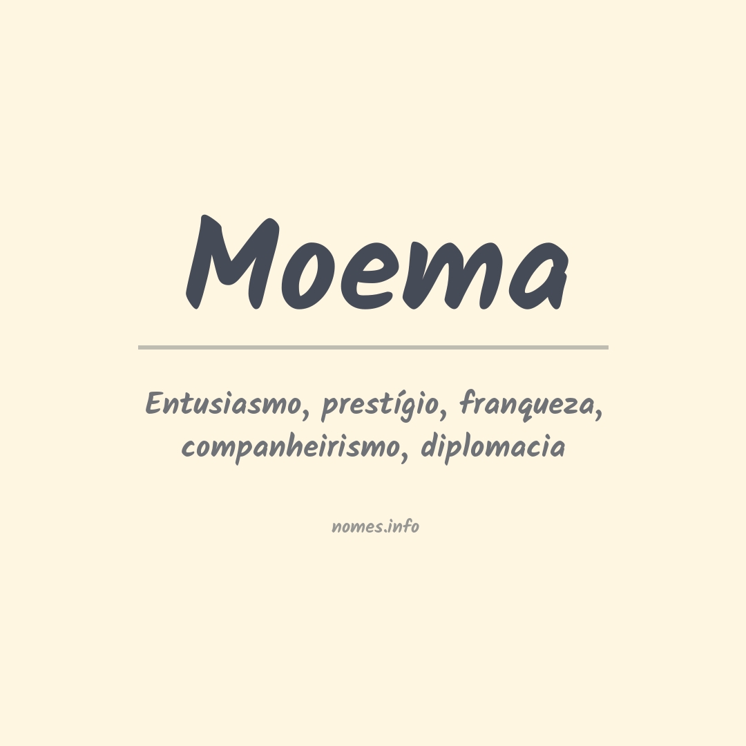 Significado do nome Moema