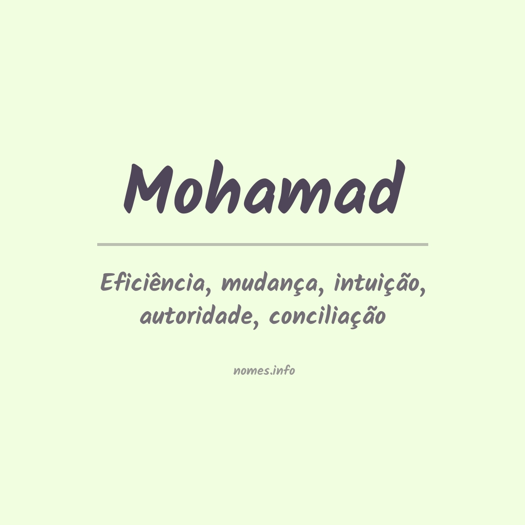 Significado do nome Mohamad