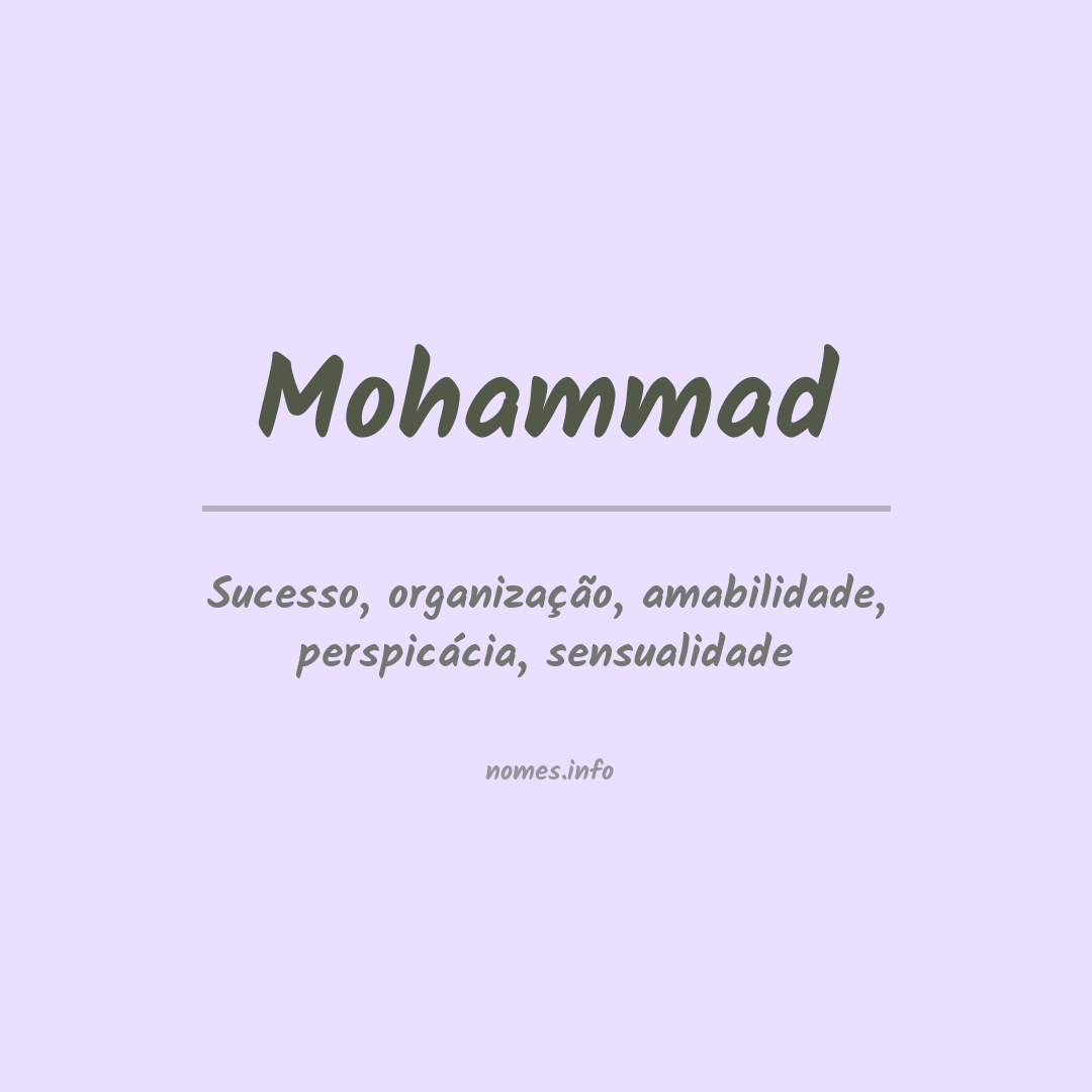 Significado do nome Mohammad