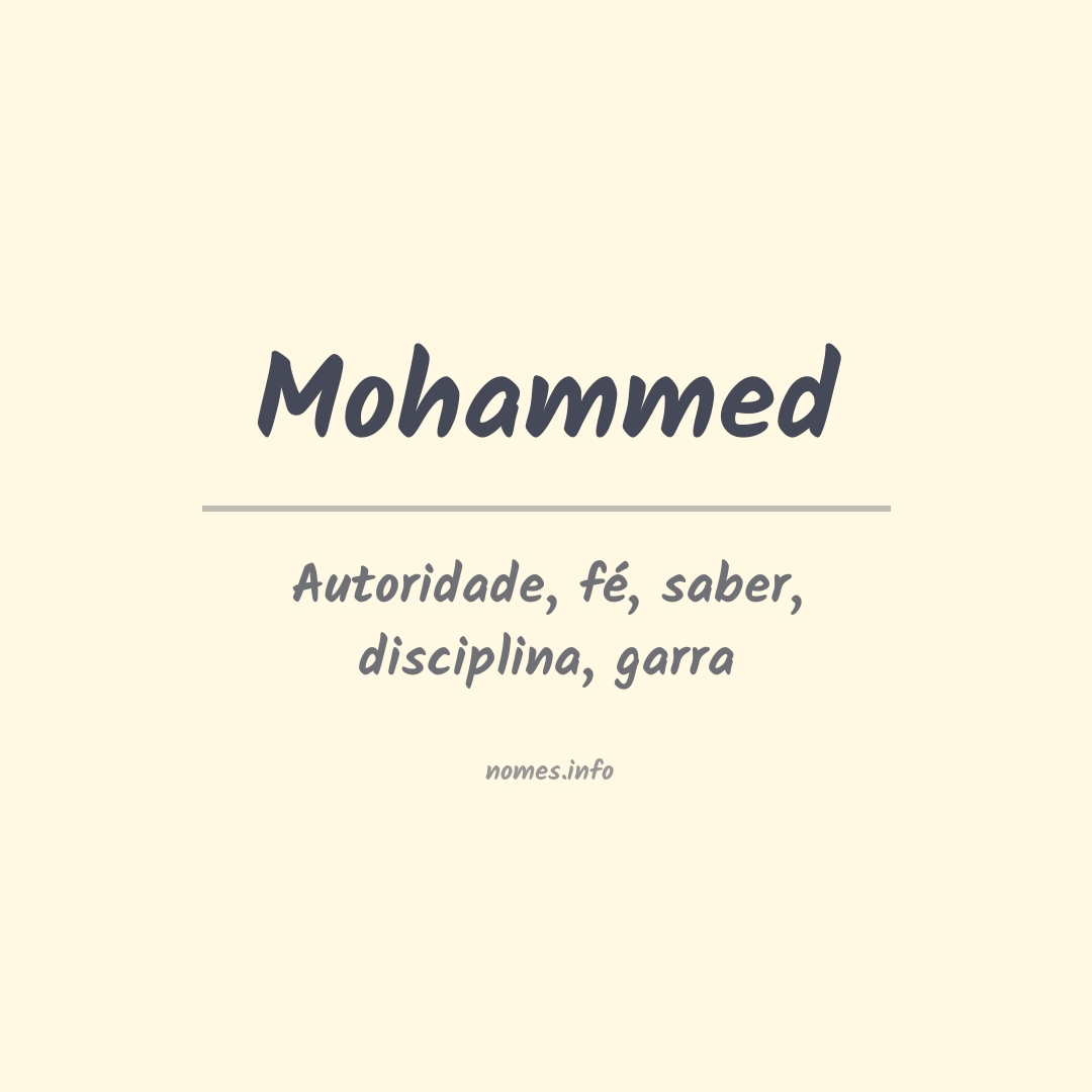 Significado do nome Mohammed