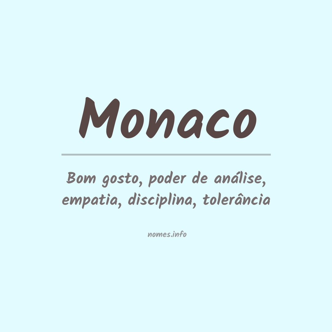 Significado do nome Monaco