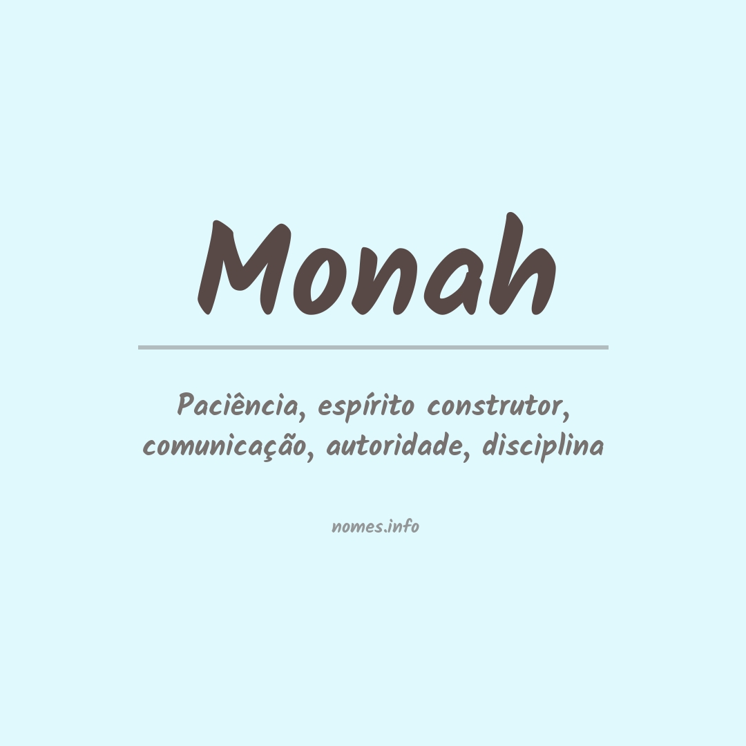 Significado do nome Monah