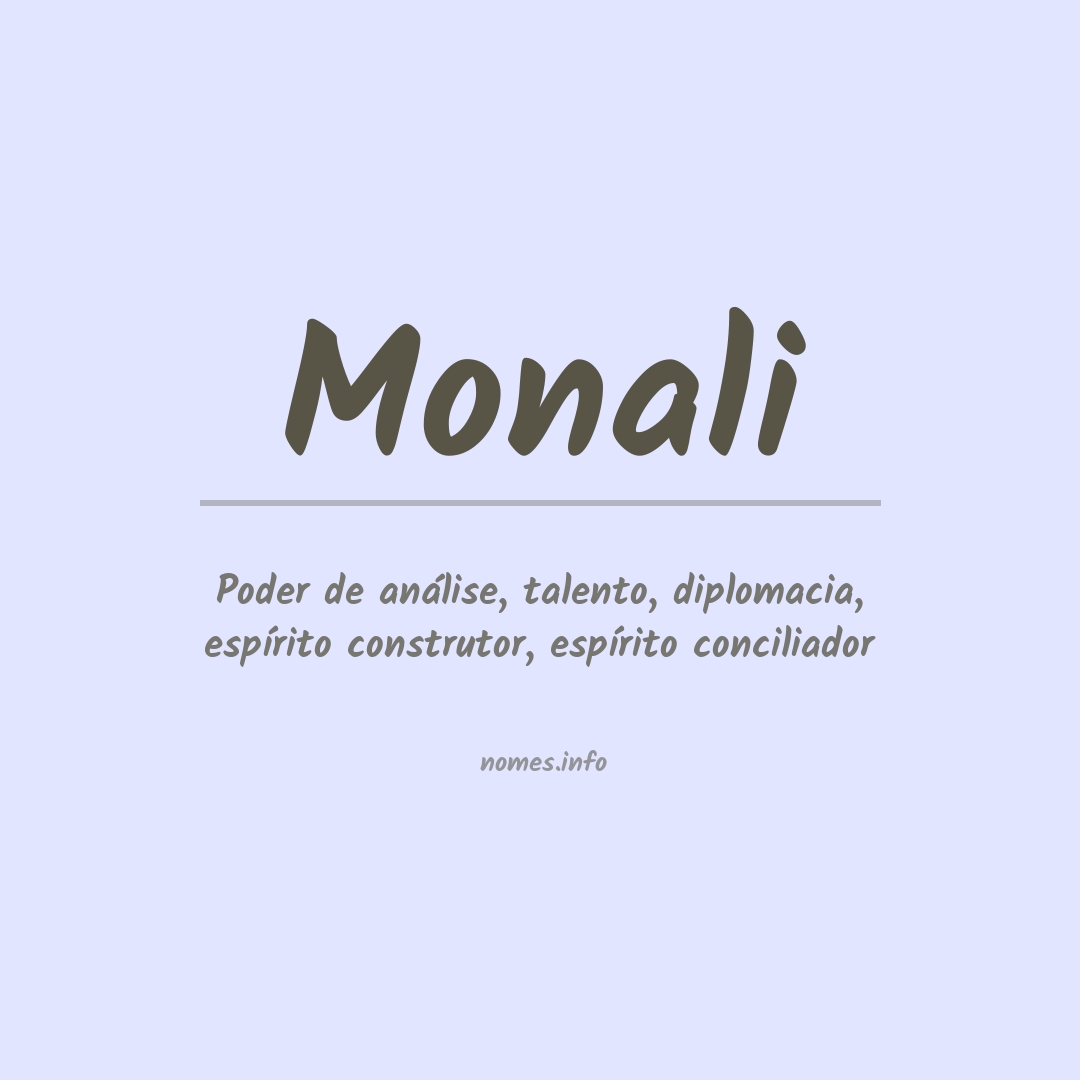 Significado do nome Monali