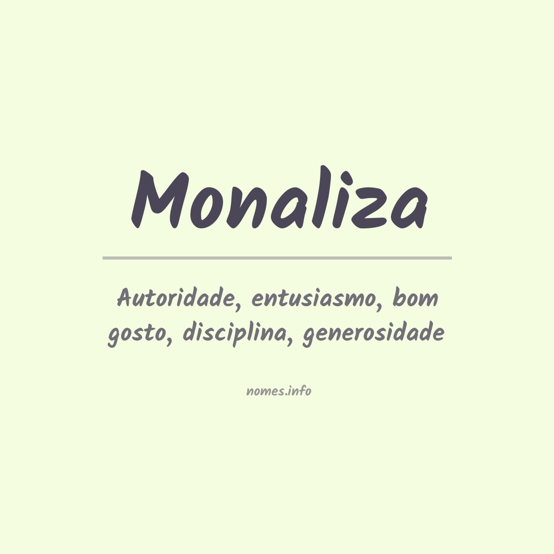 Significado do nome Monaliza