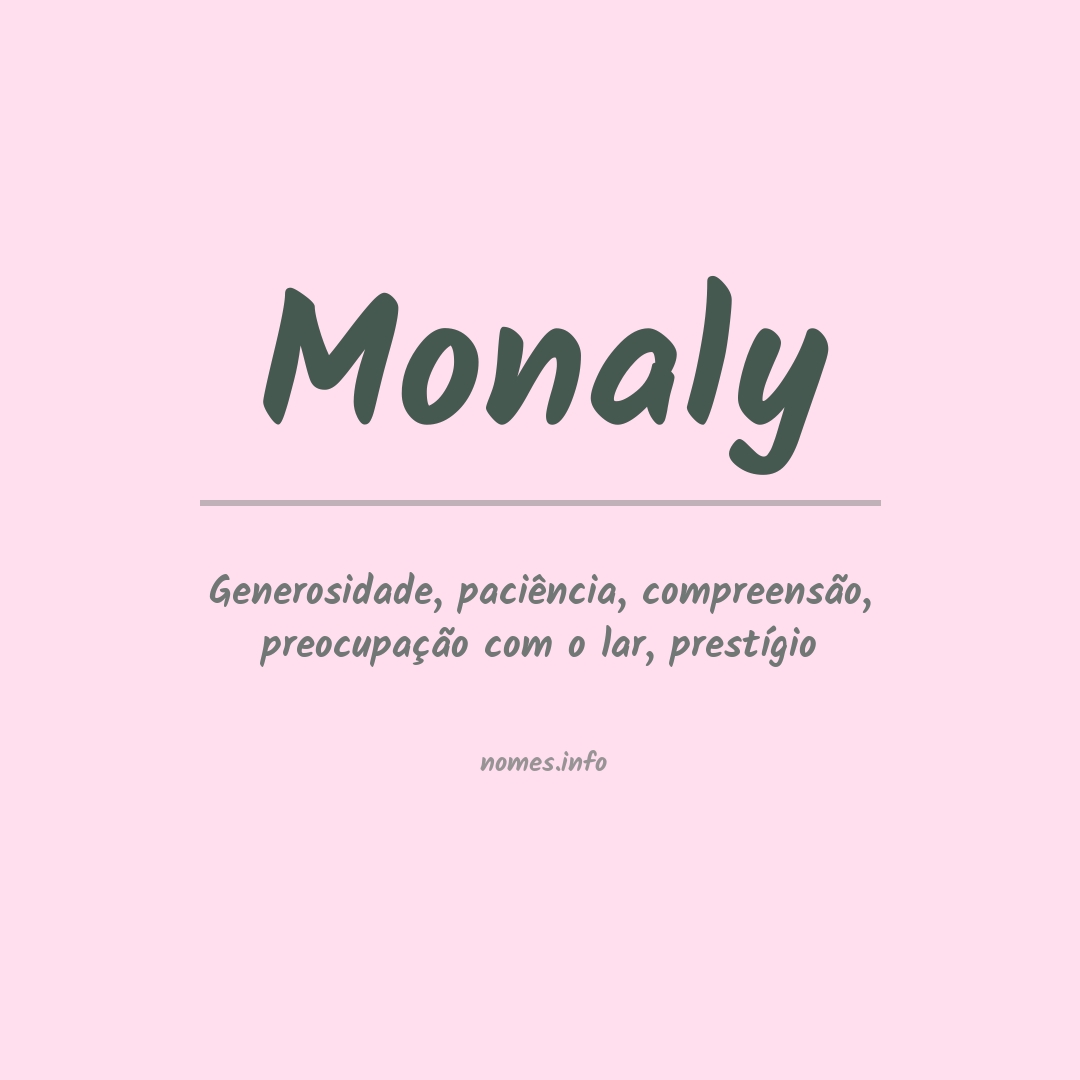 Significado do nome Monaly