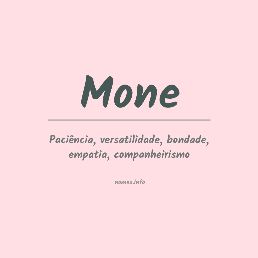 Significado do nome Mone