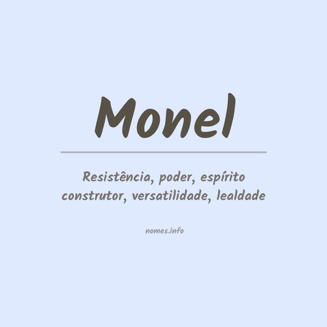 Significado do nome Monel