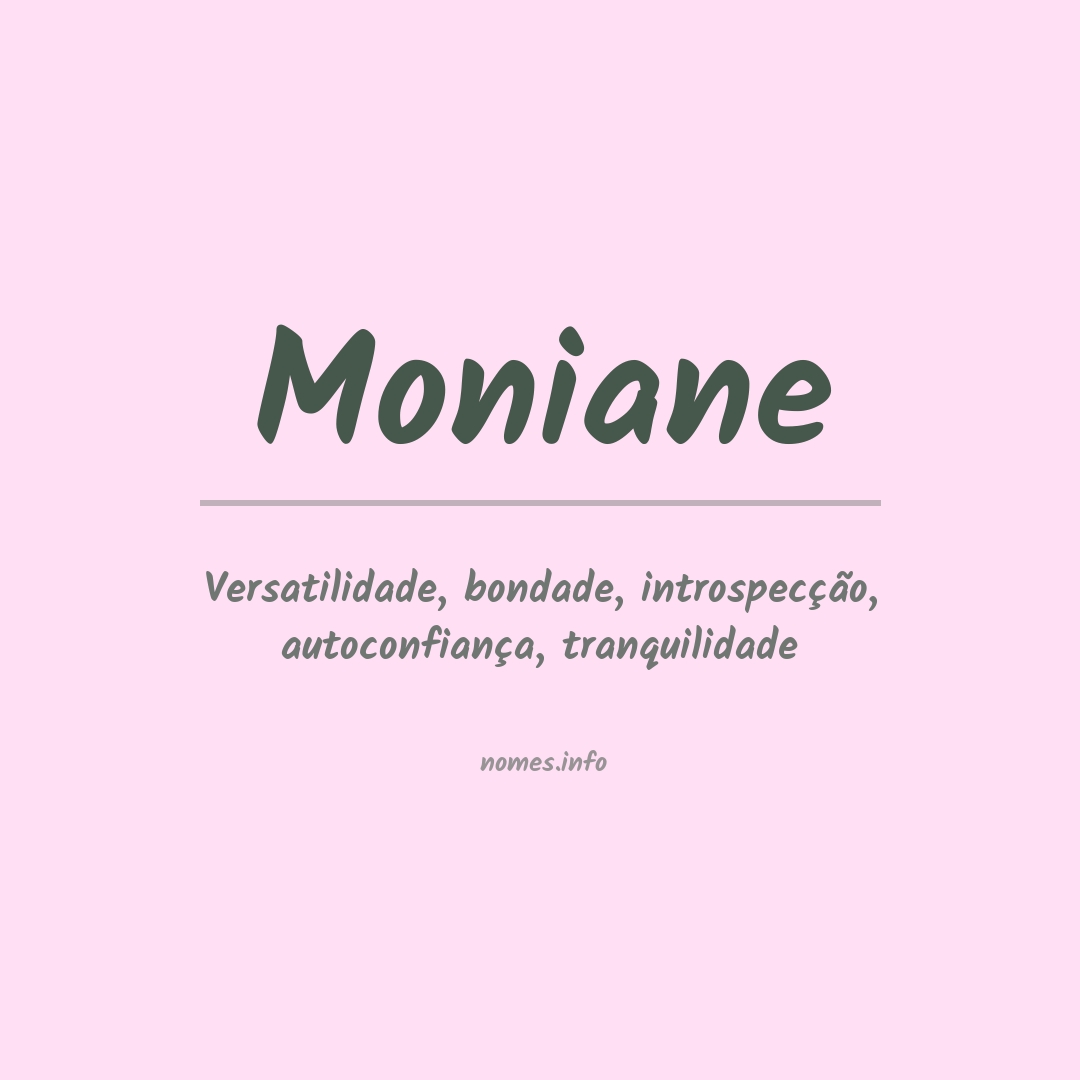 Significado do nome Moniane
