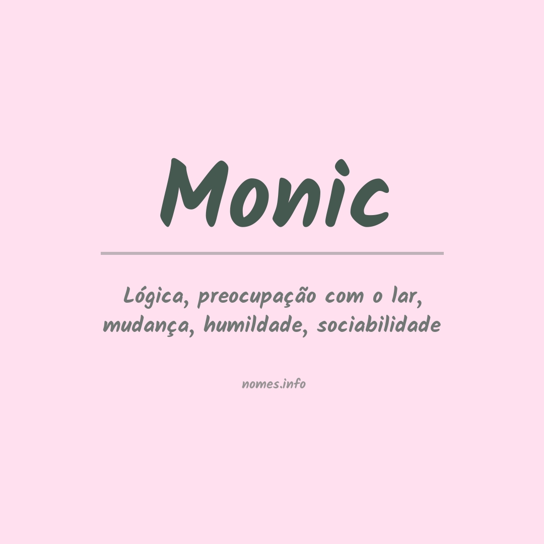 Significado do nome Monic