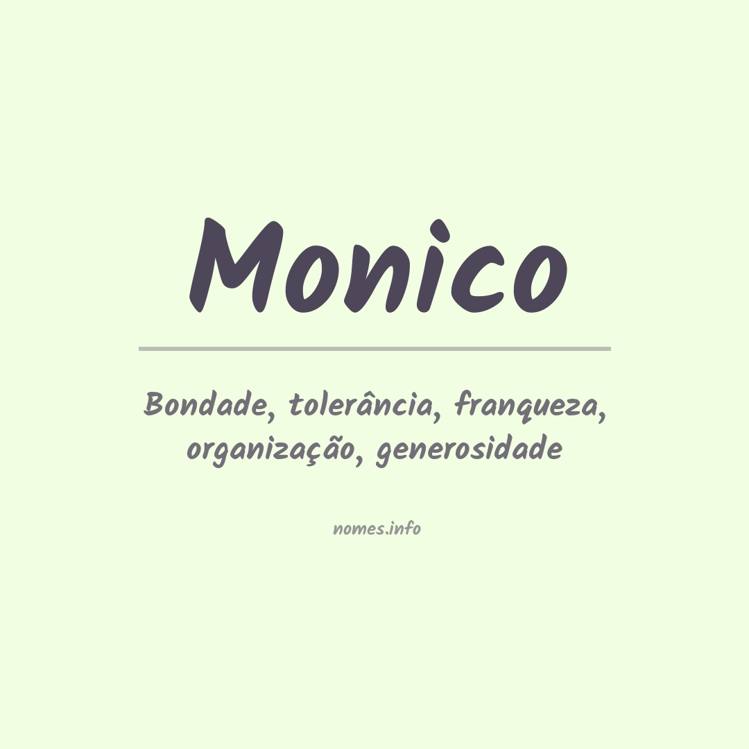 Significado do nome Monico